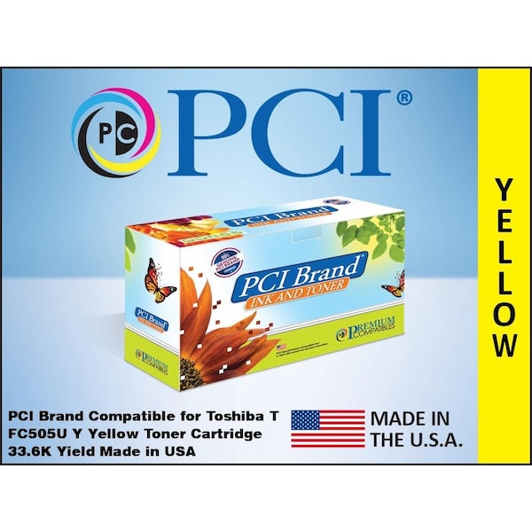Pci Compatible Toshiba TFC505UY Yellow Toner 336K Yield for 2505AC, 3005AC, 3505AC, 4505AC, 5005AC T-FC505U-Y-PCI - main